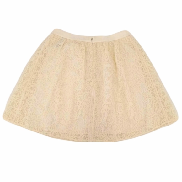 EXPRESS Lace Skater Mini Skirt Cream 6 - Picture 7 of 7